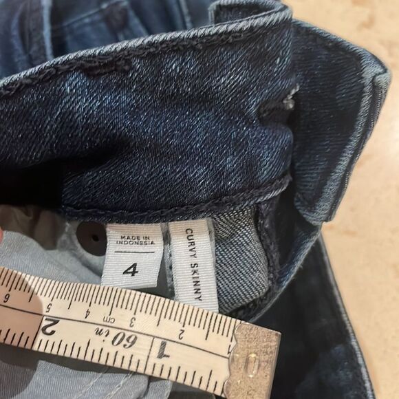 LOFT Curvy skinny jeans with fringe ankle bottoms SZ 4 - Picture 7 of 7